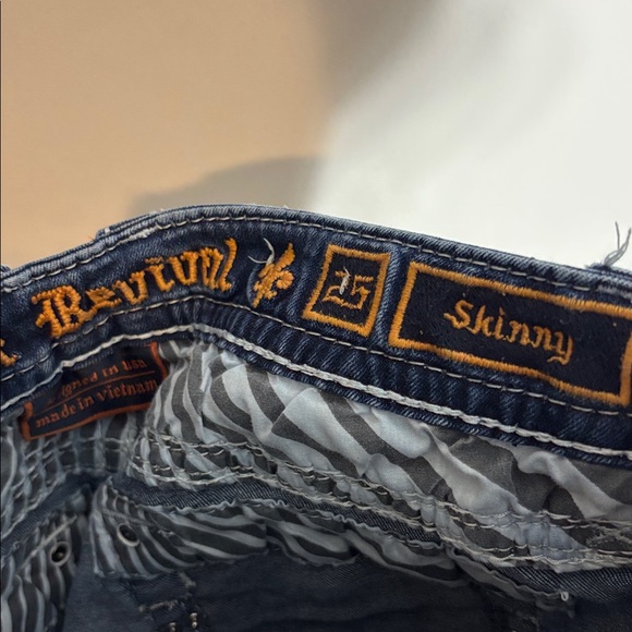 Rock Revival Laney Skinny Jeans Embellished Bejeweled Size 25 - Picture 5 of 6